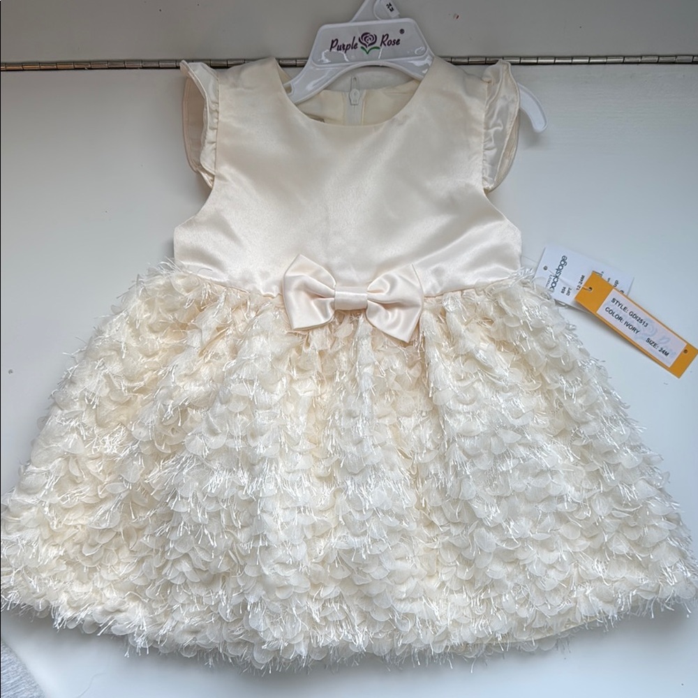 Cream Formal Baby Dress